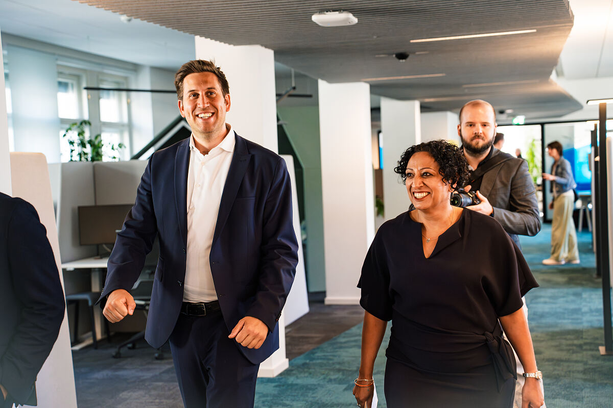 Staatssekretär Alexander Pröll und kununu-CEO Nina Zimmermann